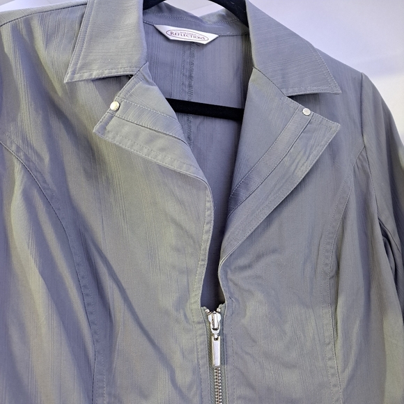 Northern Reflections |Grey v neck light jacket/blazer & woven buckles - Picture 6 of 13